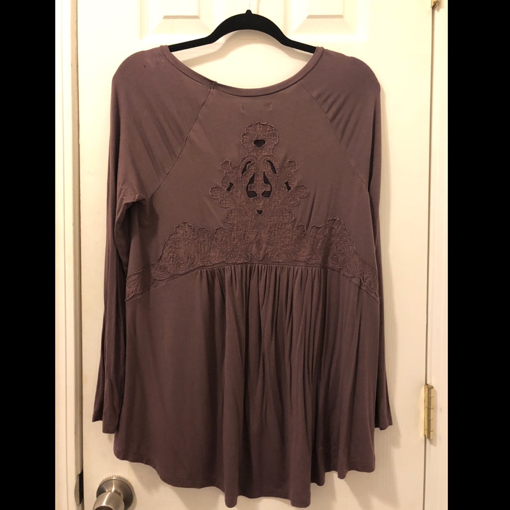 American Eagle purple lace long sleeve